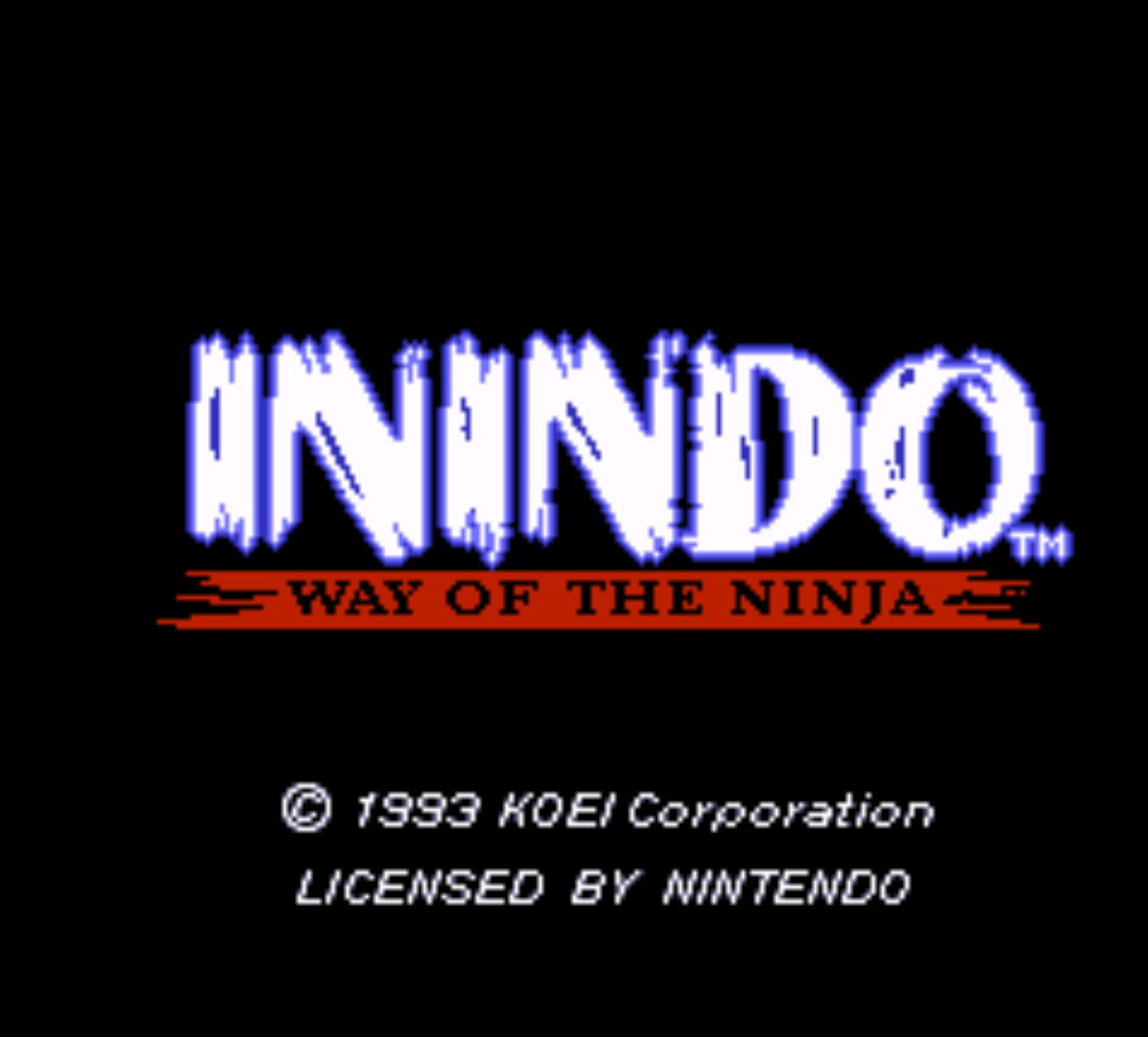 Inindo Way of the Ninja Title Screen